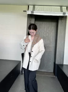 Chanel CC White Cotton Jackets