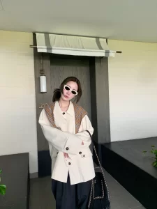 Chanel CC White Cotton Jackets