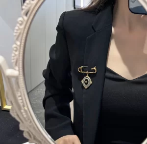 Dior Buffalo Medallion Brooch