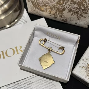 Dior Buffalo Medallion Brooch