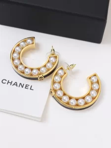 Chanel Hoop Pearls Earrings