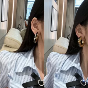 Chanel Hoop Pearls Earrings