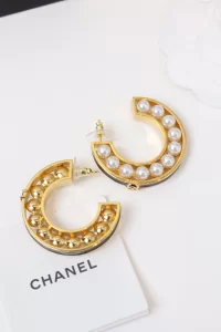 Chanel Hoop Pearls Earrings