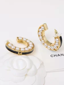Chanel Hoop Pearls Earrings
