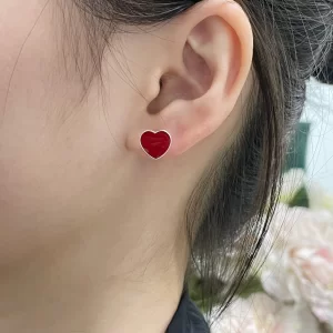 Tiffany Return To Heart Earrings Red