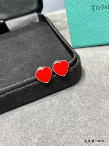 Tiffany Return To Heart Earrings Red