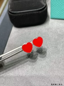 Tiffany Return To Heart Earrings Red