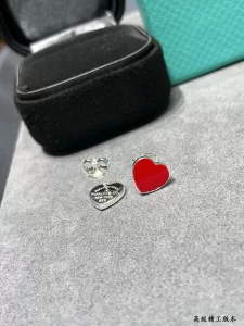 Tiffany Return To Heart Earrings Red