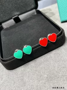 Tiffany Return To Heart Earrings Red
