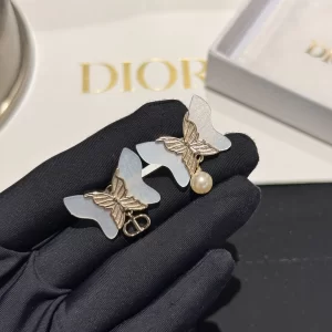 Dior Herbarium Stud Butterfly Earrings