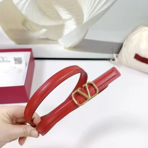 Valentino Vlogo Leather Belt Red 20MM