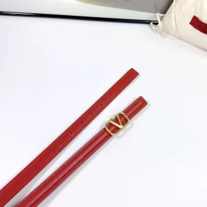 Valentino Vlogo Leather Belt Red 20MM