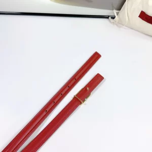 Valentino Vlogo Leather Belt Red 20MM