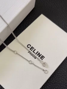 Celine Black Heart Pendant Necklaces
