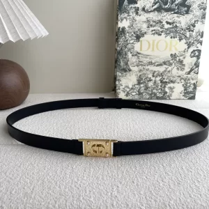 Dior D Treasure Pearls Leather Belt Black