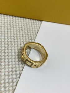Fendi Forever Gold Metal and Crystals Rings Fendi Forever Gold Metal and Crystals Rings
