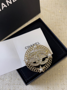 Chanel Crystals CC Star Brooch