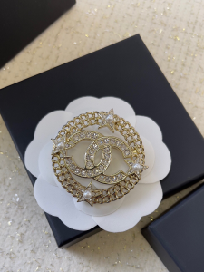 Chanel Crystals CC Star Brooch