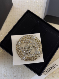 Chanel Crystals CC Star Brooch