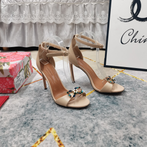 Dolce Gabbana DG Logo Beige Leather High Heeled Sandals 110MM Dolce Gabbana DG Logo Beige Leather High Heeled Sandals 110MM