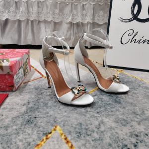 Dolce Gabbana DG Logo White Leather High Heeled Sandals 110MM Dolce Gabbana DG Logo White Leather High Heeled Sandals 110MM