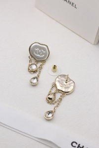 Chanel CC Logo Cloud Stud Earrings