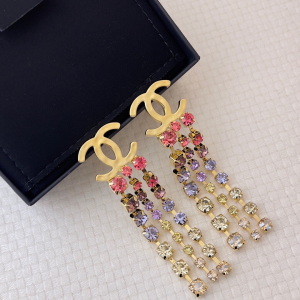 Chanel CC Logo Pendant Earrings