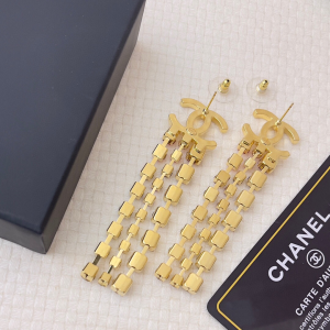 Chanel CC Logo Pendant Earrings