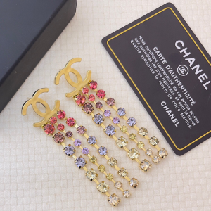 Chanel CC Logo Pendant Earrings
