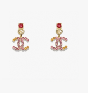 Chanel CC Logo Pendant Earrings