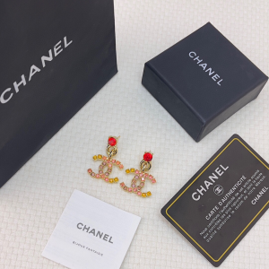 Chanel CC Logo Pendant Earrings