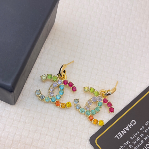 Chanel CC Logo Pendant Earrings