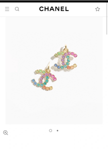 Chanel CC Logo Pendant Earrings