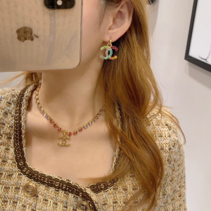 Chanel CC Logo Pendant Earrings