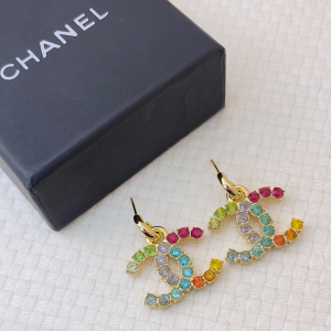 Chanel CC Logo Pendant Earrings