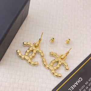 Chanel CC Logo Pendant Earrings
