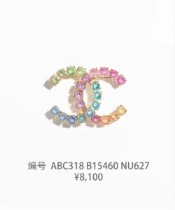 Chanel Multicolor CC Logo Brooch