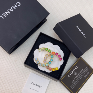 Chanel Multicolor CC Logo Brooch