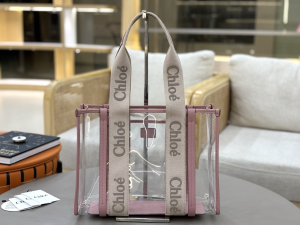 Chloe Large Woody Jelly Tote Shoulder Crossbody Bag Pink Chloe Large Woody Jelly Tote Shoulder Crossbody Bag Pink