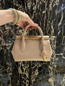 Dolce Gabbana Mini Marlene Day Beige Leather Chain Tote Shoulder Bag Dolce Gabbana Mini Marlene Day Beige Leather Chain Tote Shoulder Bag