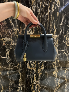 Dolce Gabbana Mini Marlene Day Navy Blue Leather Chain Tote Shoulder Bag Dolce Gabbana Mini Marlene Day Navy Blue Leather Chain Tote Shoulder Bag