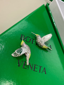 Bottega Veneta Hummingbird Earrings White Gold Bottega Veneta Hummingbird Earrings White Gold