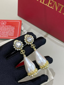 Valentino Famiglia Embellished Drop Faux Pearl Earrings Valentino Famiglia Embellished Drop Faux Pearl Earrings