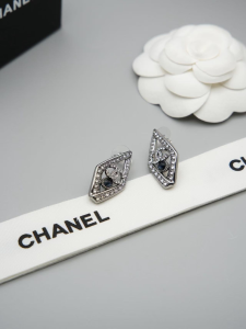 Chanel Crystal CC Diamond Earrings