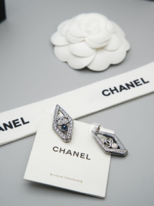 Chanel Crystal CC Diamond Earrings