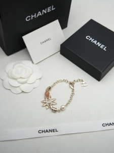 Chanel Gold Metal Flower Bracelets