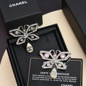 Chanel Crystals Butterfly Brooch