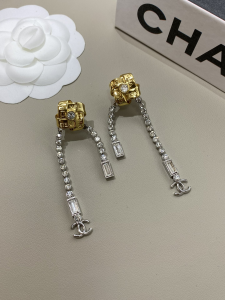 Chanel Crystals Tassel Earrings