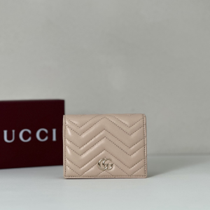 Gucci Beige Leather GG Marmont Small Wallet Gucci Beige Leather GG Marmont Small Wallet