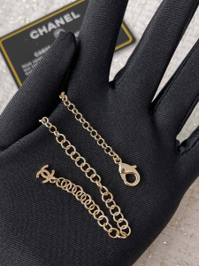 Chanel White Heart Pendant Necklaces